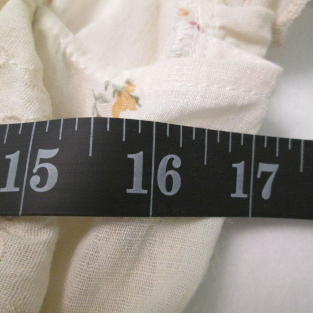 VINTAGE HAVANA Floral Print Surplice Cotton Crop Top-Ivory-M-NWT - Picture 10 of 14